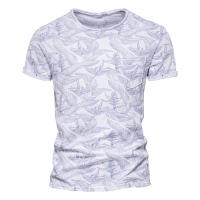Novedad de verano, camiseta estampada, camisa de fondo para hombre con cuello redondo a la moda, top informal para hombre - details 15