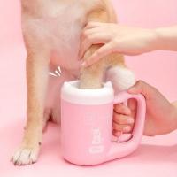 Prensatelas portátil para perros, taza de limpieza para patas de gato, suministros de limpieza para mascotas, baño de pies efectivo - details 0