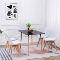 Juego de Mesa de Comedor y Sillas, 1 Mesa Redonda de 80 cm + 4 Sillas Blancas, de Diseño Nórdico - details 58