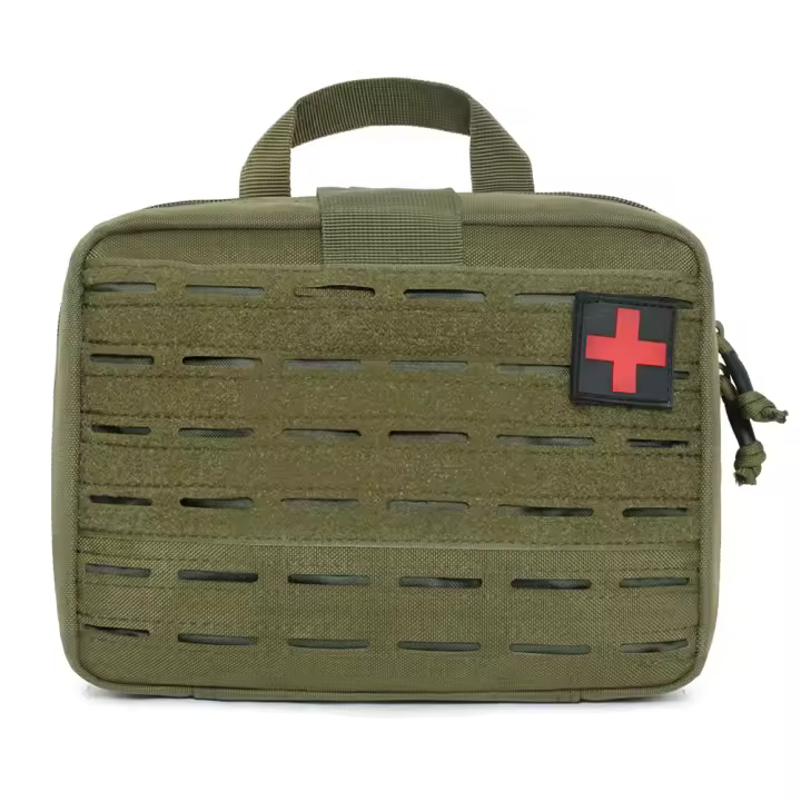 Bolsa médica táctica Molle, bolsa de primeros auxilios ligera, cinta mágica, riñonera táctica para chaleco de correas MOLLE, mochila, cinturón, paquete - 1