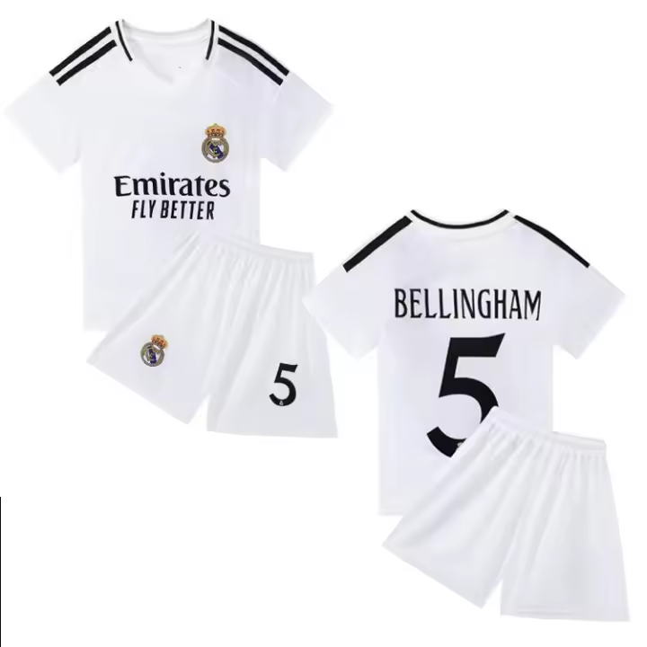 Conjunto de uniforme de fútbol para niños Club Messi Ronaldo Camiseta de la Copa del Mundo - 1