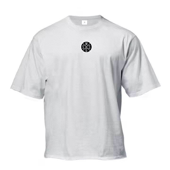 Mens Loose Oversized Half Sleeve T Shirt Mesh Quick Dry Streetwear Hip Hop Fitness T-shirt Summer Gym Clothing Workout Tee shirt - 1