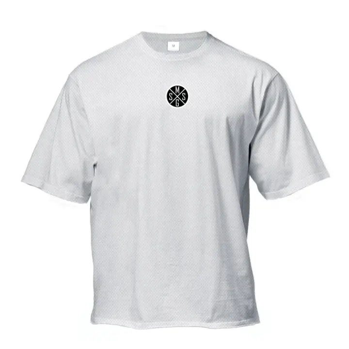 Mens Loose Oversized Half Sleeve T Shirt Mesh Quick Dry Streetwear Hip Hop Fitness T-shirt Summer Gym Clothing Workout Tee shirt - 1