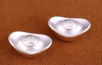 S999, adorno de pie sólido puro, seguro y auspicioso, regalo de lingote de plata de inversión para colección de Año Nuevo Chino, venta especial - details 4