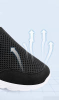 Zapatos informales de malla de aire para hombre, zapatillas ligeras transpirables sin cordones, mocasines cómodos, moda de verano - details 5