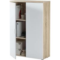 Modelo Oficina, Acabado en Blanco Artik y Roble Canadiense, Medidas - details 0