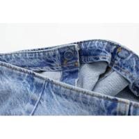 Conjunto de Vestido con Corte de Cadena de Denim de Manga Larga Estilo Vintage para Mujer en Verano 2023 - details 6