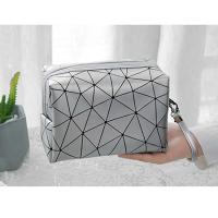 Bolsa de Cosméticos de Cuero Impermeable Diseño a Cuadros para Almacenamiento de Maquillaje de Viaje Bolsa de Belleza para Mujeres - details 8