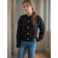 Estilo coreano elegante para mujer, corte holgado, cuello redondo, tejido, moda primavera otoño - details 6