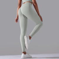 Pantalones de yoga sin costuras para mujer, ropa deportiva Fiess, leggings de cintura alta, pantalones de ejercicio para correr, 11 colores - details 29