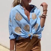 Camisa Impresa en 3D para Mujer, Blusa de Manga Larga con Botones, Holgada Casual, para Otoño e Invierno 2025 - details 3