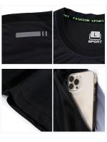 Traje deportivo de ocio de secado rápido para hombre, ropa de fitness transpirable suelta, ropa de entrenamiento de verano - details 2