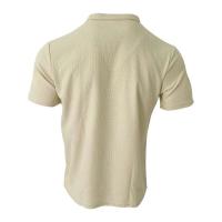 24 Nueva colección de verano transfronteriza europea y americana: Peco Waffle Camiseta de manga corta para hombre con cuello - details 11