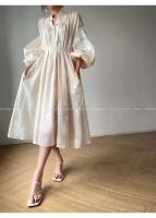 Vestidos de fiesta de noche bordados para mujer, vestido elegante Vintage informal con mangas abullonadas, moda femenina - details 15