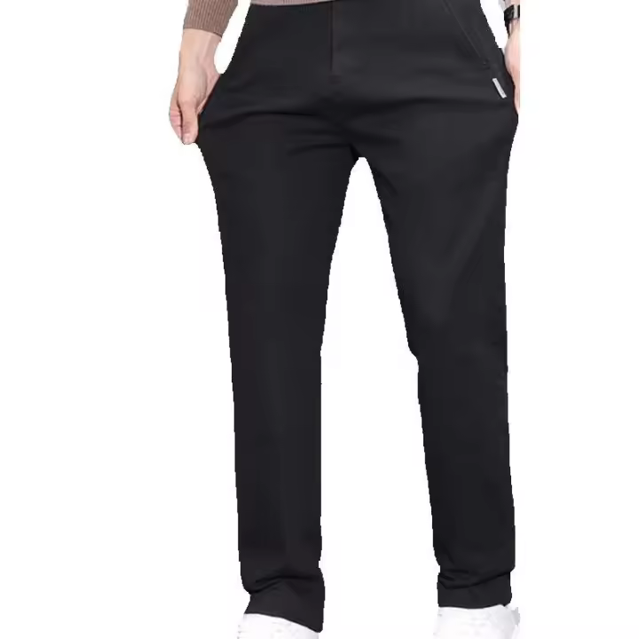 Pantalones informales de pierna recta holgados antiarrugas para hombre, pantalones ligeros y versátiles a la moda, negocios personalizados y modernos - 1
