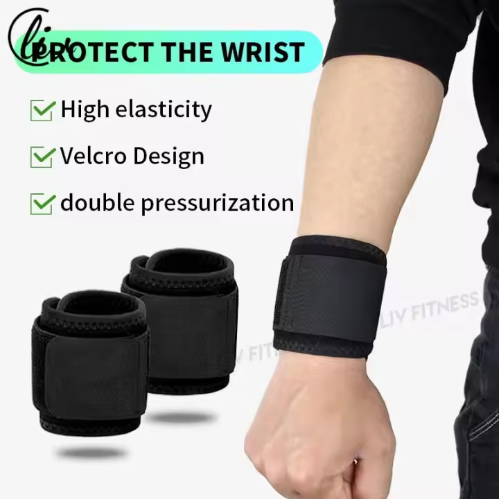 Muñequeras suaves ajustables, muñequeras de soporte para la muñeca, muñequera deportiva para gimnasio, Protector carpiano, banda envolvente - 1