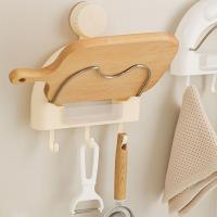 Soporte para tapa de olla con ventosa para colgar en la pared, sin perforaciones, soporte para tabla de cortar con buena carga, ahorro de espacio estable - details 6