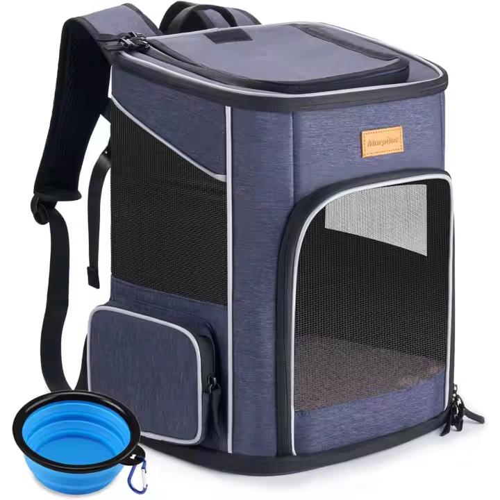 Morpilot Mochila para Gatos y Perros pequeños, 7 kg, Plegable con Correa de Seguridad Interior y Carcasa - 1