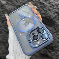 Funda magnética de lujo con soporte de anillo de Metal a prueba de golpes para MagSafe iPhone 15 14 13 12 Pro Max Protector de lente de vidrio cubierta transparente - details 12
