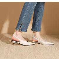 Nuevos zapatos adelgazantes de tacón bajo y poco profundos para mujer, zapatos planos - details 15