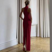 Elegante Vestido de Verano 2025 Cuello Alto sin Mangas con Ranura Lateral - details 7