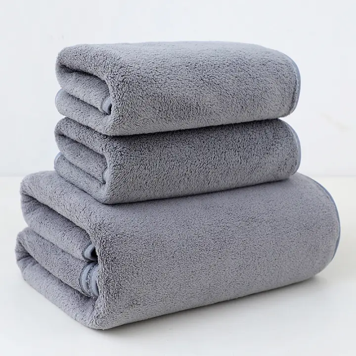 Juego de Toallas de baño, Toalla de Terciopelo, Coral, absorbente, para Deportes, Yoga, SPA, Fitness - 1