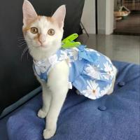 vestido de conejo con corbata para mascotas hermoso para verano vestido de fiesta para pequeños animales de estilo casual - details 4