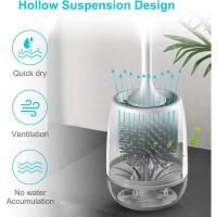 Escobilla de baño, escobilla de silicona de secado rápido, escobilla de silicona y soporte para montaje en suelo o pared（Blanco） - details 0