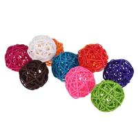 Juguetes de Mascotas Coloridos pelota de Ratán para Loro y Periquito Accesorios para Jaula de Pájaro Juguetes Interactivos para Aves para Picar y Masticar - details 1