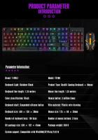 Juego de teclado y kit de ratón para ordenador, dispositivo con cable RGB y combinación de ratón 104 para PC - details 1
