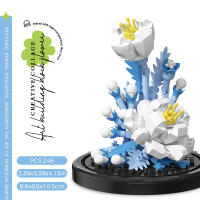 Children's building block toys handmade DIY sunflower accessories plant bouquets girl assembly puzzle desktop decoration - details 11