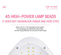 Secador de uñas de 45LED Lámpara LED para curar todo el esmalte de uñas de Gel con pantalla táctil LCD grande Sensor inteligente para salón de manicura de marca Clou Beaute - details 5