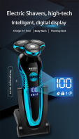Afeitadora eléctrica lavable y recargable para hombres, máquina de afeitar eléctrica, cortadora de pelo, corte, afeitado, recortadora de barba, uso Dual en seco y húmedo - details 0