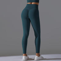 Hamidou-Pantalones deportivos de Yoga para mujer, mallas de cintura alta y caderas ajustadas, glúteos de melocotón, pantalones de Yoga desnudos de cintura alta - details 40