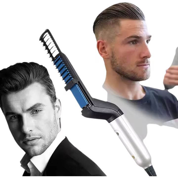 Peine Eléctrico Multifuncional para Hombres Rectificador de Barba Alisador de Cabello - 1