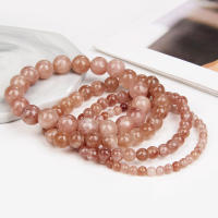 Pulsera de Piedra Mineral Zebra Rosa Frostada Natural Hecha a Mano Joyería de Meditación de Yoga - details 14