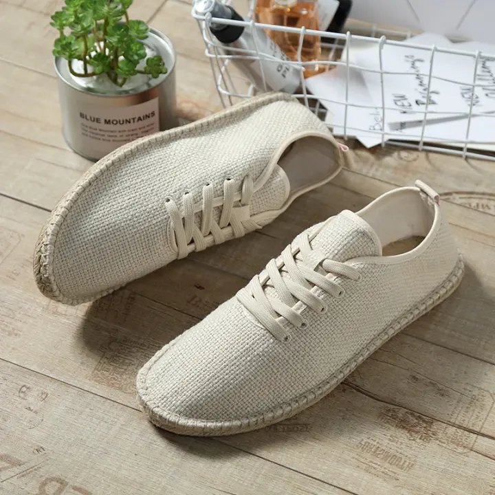 Ropa de verano de pescador de lona para hombre, zapatos casuales transpirables de moda, zapatos - 1