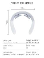 Nuevo masajeador inteligente de músculos de hombros y cuello, relajación eléctrica por calor, cuerpo en cualquier momento, carga USB, blanco - details 12