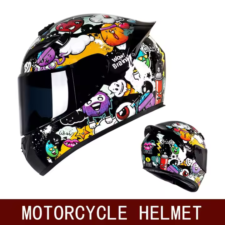 Cascos de moto vintage de cobertura total para hombre y mujer, para una protección total de la cabeza en la conducción cruiser - 1