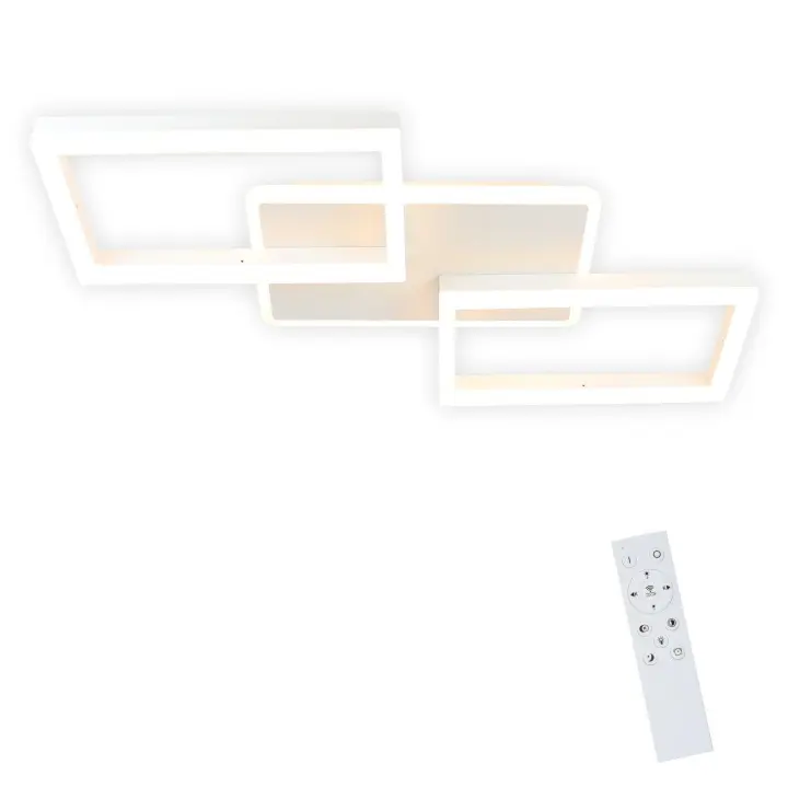 CBJKTX Luz de techo LED 48W Lámpara de sala de estar regulable con control remoto Diseño moderno Dormitorio Blanco para cocina Pasillo - 1