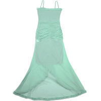 BUNO-vestidos de fiesta de malla irregulares, novedad de 2024, vestido ceñido con tirantes finos, vestido largo fruncido a la moda para mujer - details 35