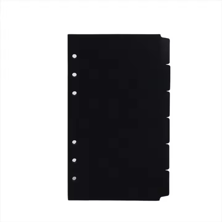 Divisores de página para planificador, papel interior negro, divisor de papel para cuaderno, divisor de hojas sueltas, carpeta, separador de índice, divisor de índice - 1