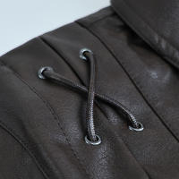 Chaqueta de cuero de manga larga con cuello atado, temperamento de moda, estilo de viaje, otoño e invierno, 2024 - details 14