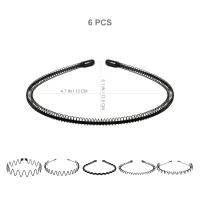 Diadema de Metal para hombre y mujer, bandas para el cabello a la moda para deportes al aire libre, antideslizante, suave, elástico, peine para dientes, accesorios para el cabello Unisex, 6 uds. - details 4