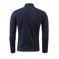 Camiseta de manga larga con cuello medio alto para hombre, Jersey informal de Color sólido, ropa interior - details 28