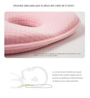 Almohada para ayudar a prevenir y tratar las deformidades de la inclinación de la cabeza, almohada de cuna para recién nacidos, cojín ergonómico para bebés, almohada osito con funda extraíble - details 2