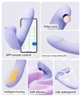 Vibrador femenino al aire libre telescópico de la succión del punto G del estimulador del clítoris inalámbrico de Bluetooth - details 4