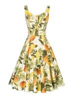 Vestido de Olla de Moda Retro de Verano 2025 Estampado de Cereza, Estilo Francés Vintage para Mujeres Ideal para Fiestas de los 50s y 60s - details 10