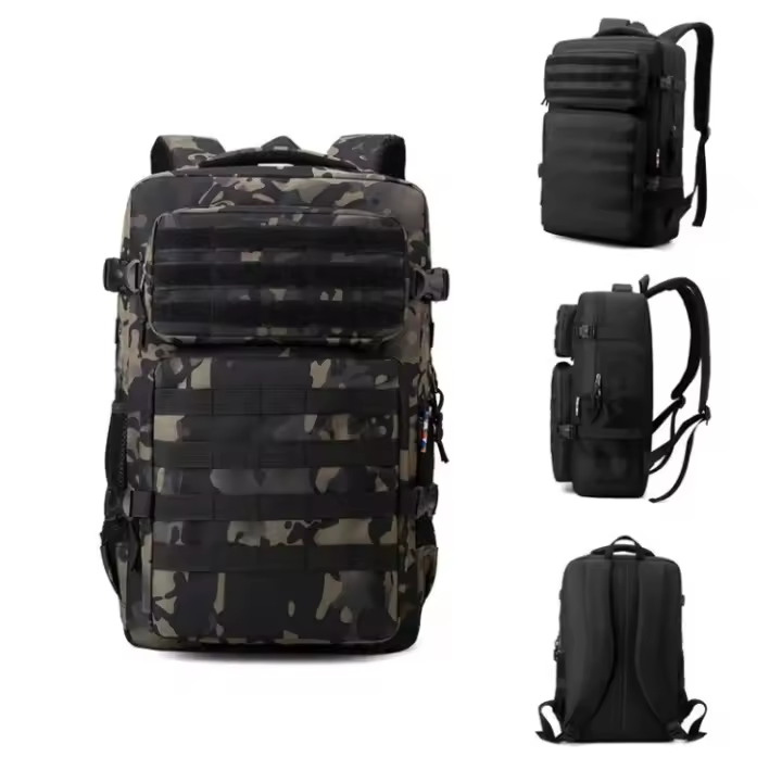 Mochila impermeable de nailon para exteriores, mochila táctica para deportes, Camping, senderismo, caza, 45L, 1000D - 1