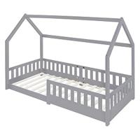 ML-Design ML-231/Kinderbett + Rausfallschutz 200x90cm Hellgrau
